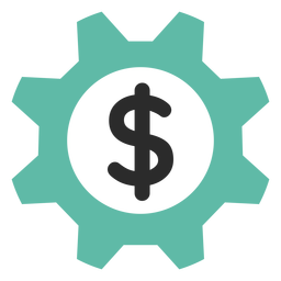 gear icon with dollar sign in the middle